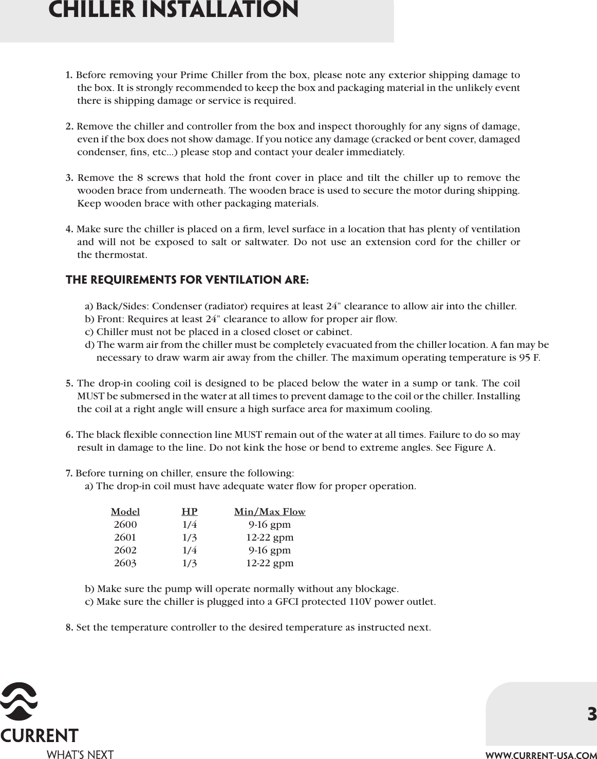 Page 3 of 8 - Current Current-2600-Users-Manual-  Current-2600-users-manual