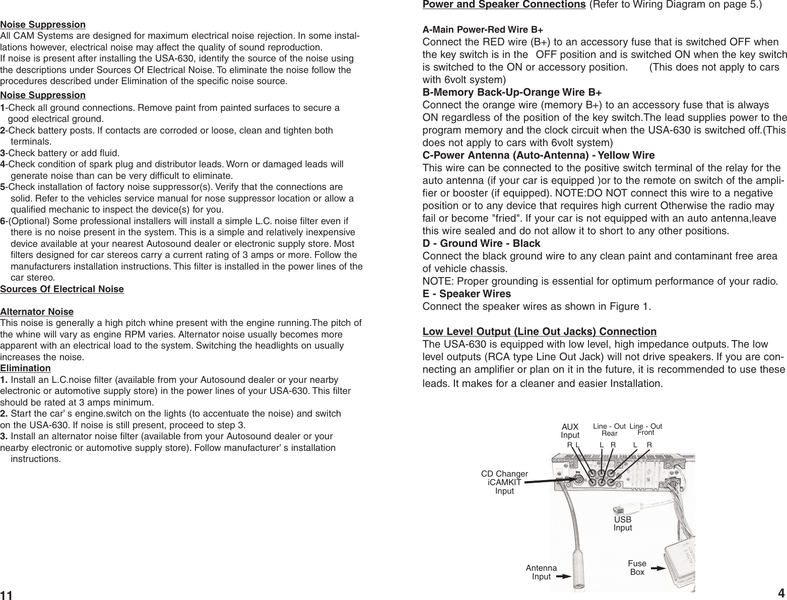 Page 5 of 8 - Custom-Autosound-Manufacturing Custom-Autosound-Manufacturing-Usa-630-Users-Manual- Usa-630  Custom-autosound-manufacturing-usa-630-users-manual