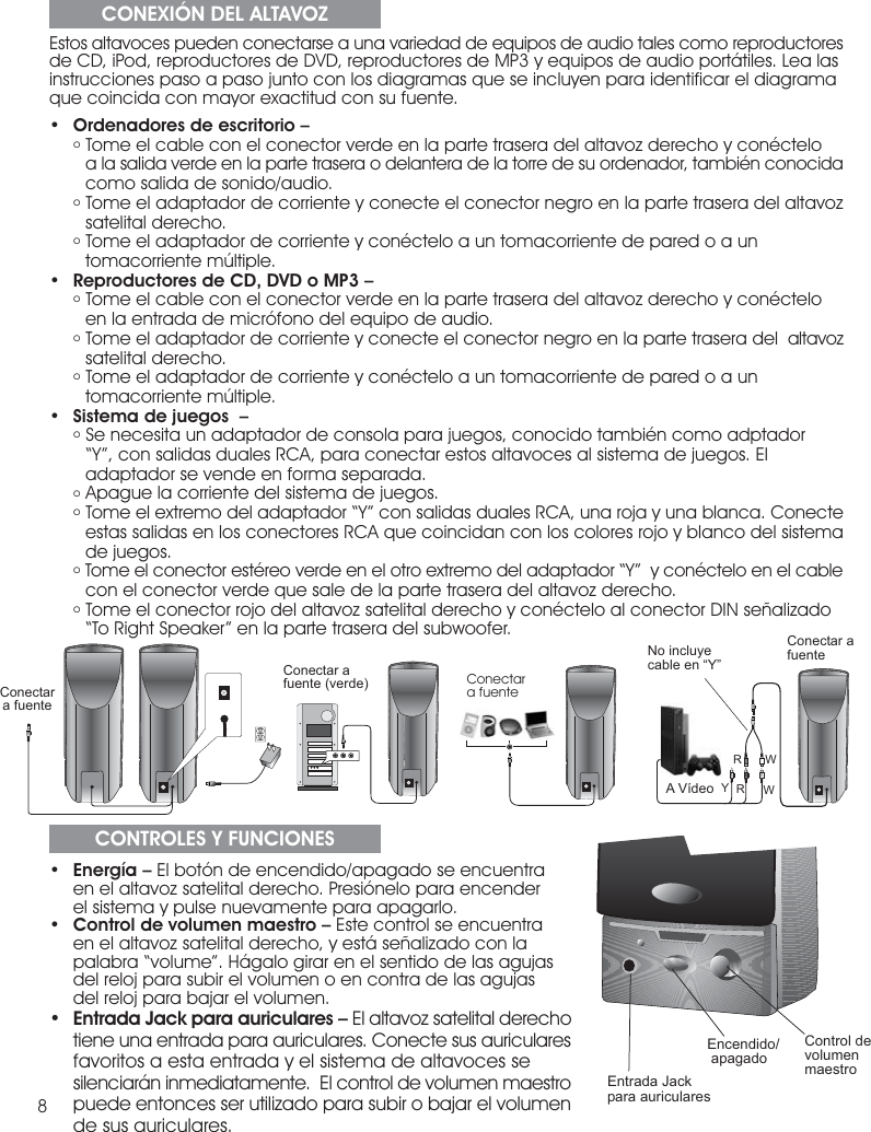 Page 10 of 12 - Cyber-Acoustics Cyber-Acoustics-Amplified-Speaker-System-Ca-2014-Users-Manual- Ca2014 Manual_3rd.FH9  Cyber-acoustics-amplified-speaker-system-ca-2014-users-manual