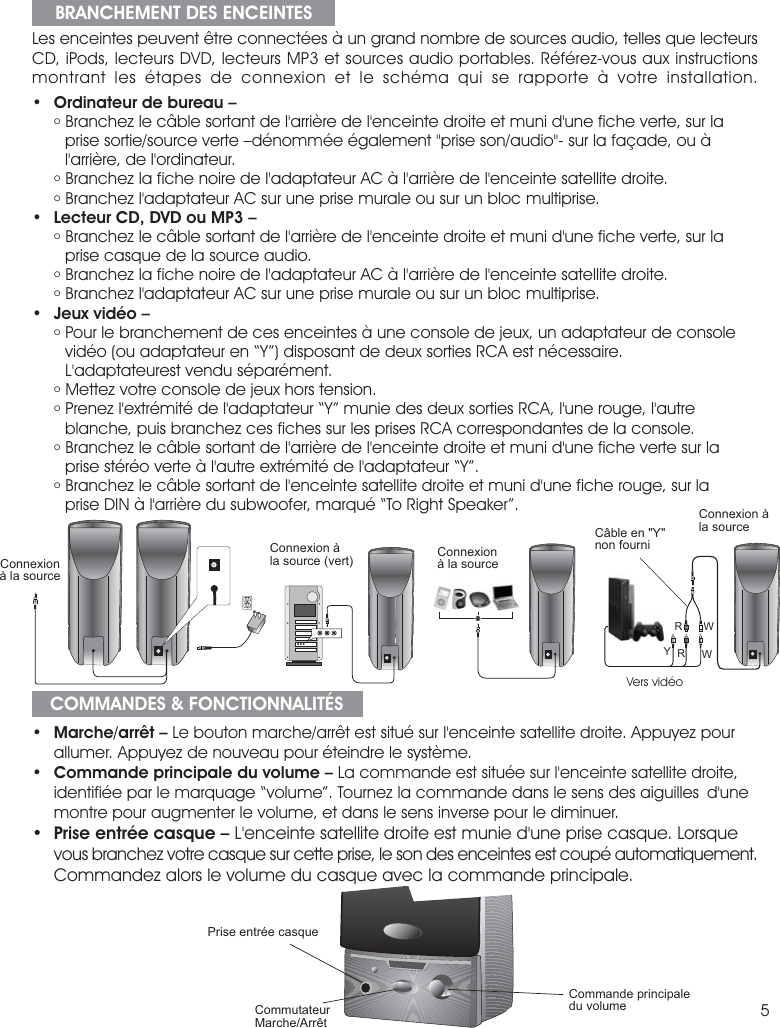Page 7 of 12 - Cyber-Acoustics Cyber-Acoustics-Amplified-Speaker-System-Ca-2014-Users-Manual- Ca2014 Manual_3rd.FH9  Cyber-acoustics-amplified-speaker-system-ca-2014-users-manual