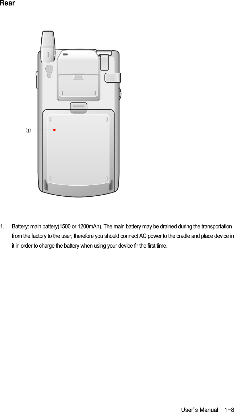 G|˅GtG G XT_GFYUf GGGGGGGGGGGGGGGGGGGGGG1.  Battery: main battery(1500 or 1200mAh). The main battery may be drained during the transportation from the factory to the user; therefore you should connect AC power to the cradle and place device in it in order to charge the battery when using your device fir the first time.   ྙ