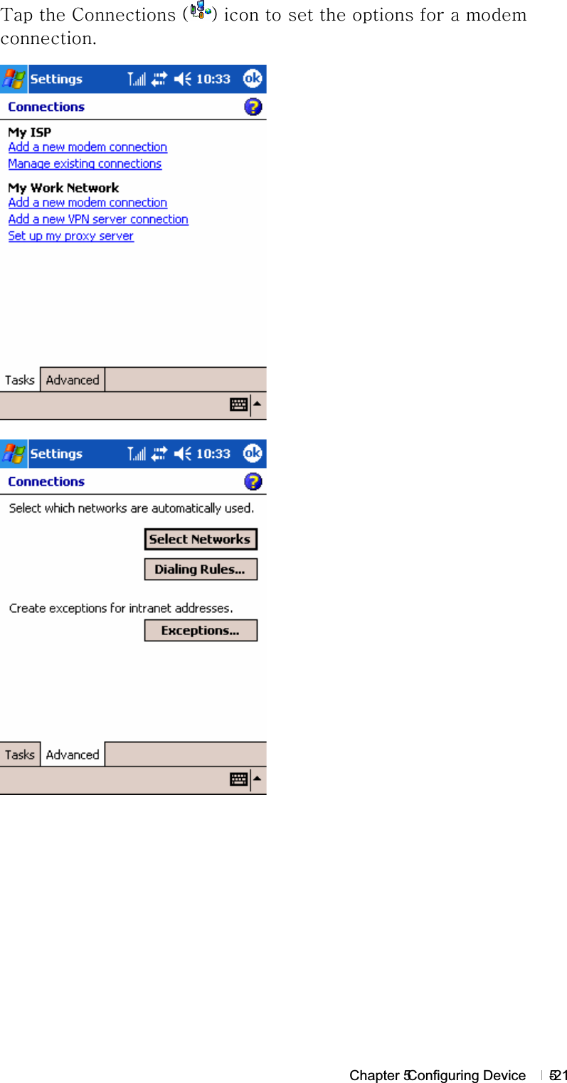 GChapter 5 Configuring Device   5-21{GGjGO PGGGGGGGGGUG