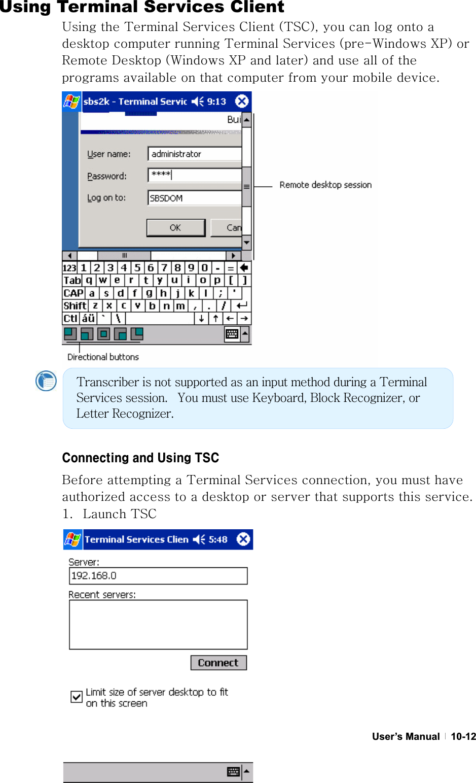 GGUser’s Manual   10-12Using Terminal Services Client |GG{GzGjGO{zjPSGGGGGGGGG{GzGOT~GwPGGyGkGO~GwGGPGGGGGGGGGGGGGGUGGGGGGGGGGGGGGGGGGGGG7cbbYWh]b[UbXIg]b[HG7iGGG{GzGSGGGG¡GGGGGGGGGGUGXUG sG{zjGGGGGGGGGGGGG{GGGGGGGGGG{GzGUG G GGGrSGiGy¡SGGsGy¡UG