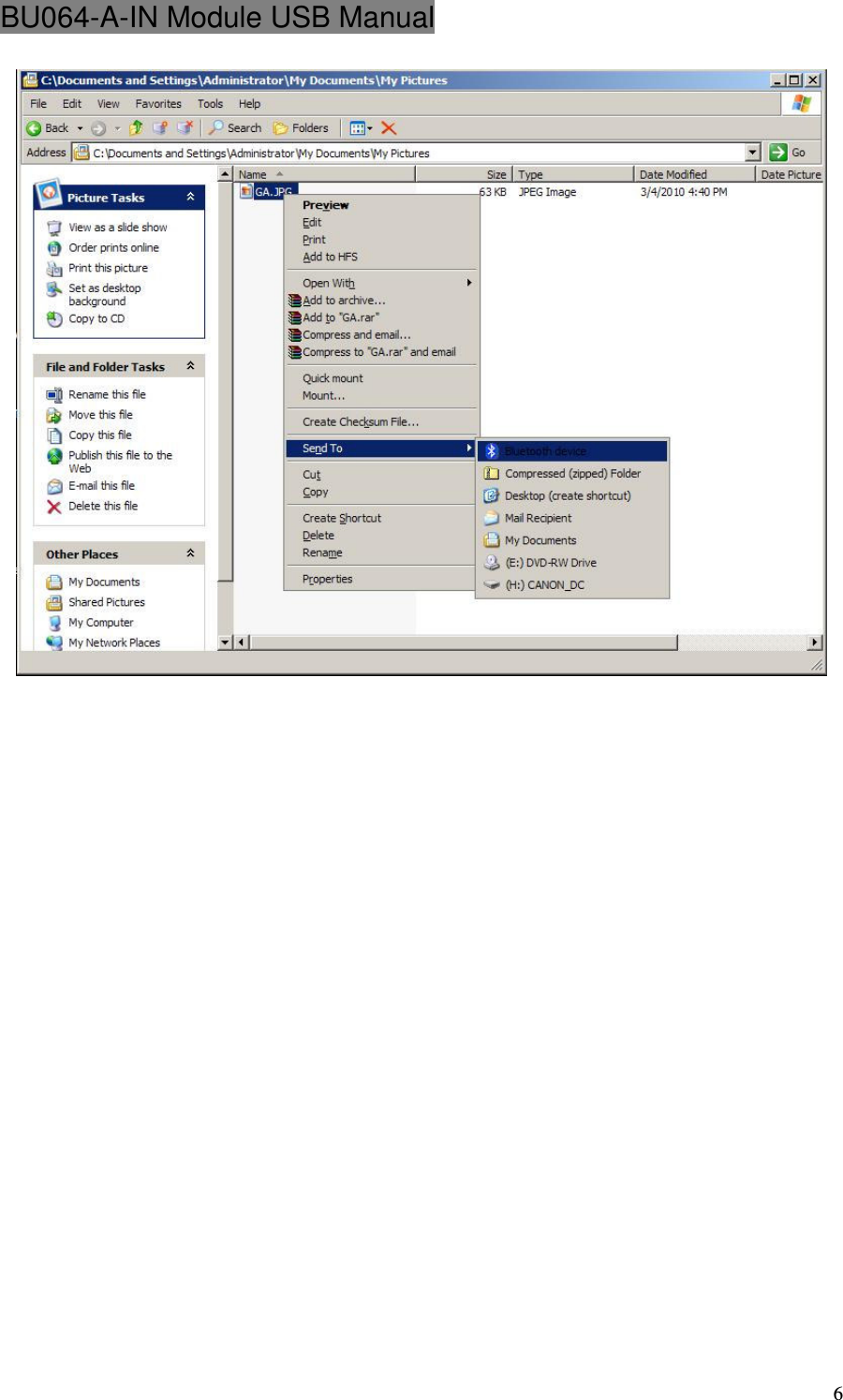 BU064-A-IN Module USB Manual  6  