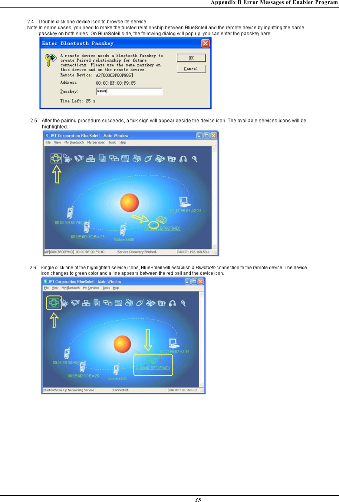 Appendix B Error Messages of Enabler Program  35    