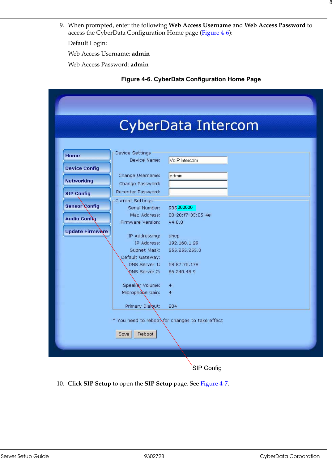 Page 8 of 12 - Cyberdata Cyberdata-3Cx-Users-Manual-  Cyberdata-3cx-users-manual