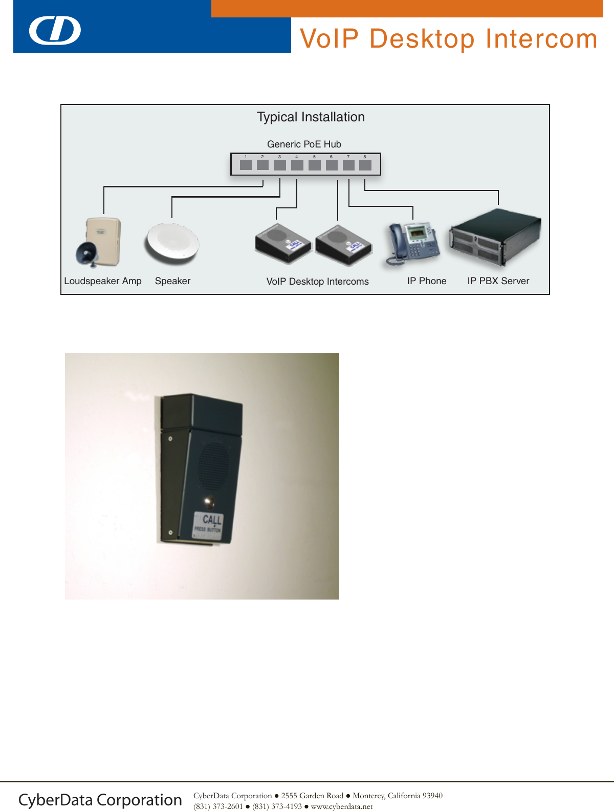 Page 2 of 2 - Cyberdata Cyberdata-Voip-Desktop-Intercom-Users-Manual- 930239A_VoIP_Desktop_Intercom_small  Cyberdata-voip-desktop-intercom-users-manual