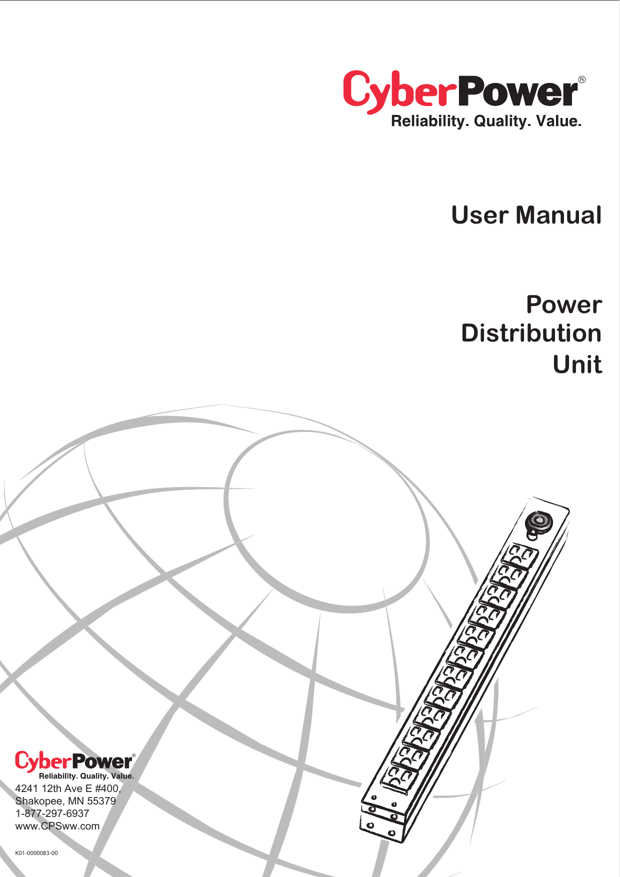 Page 1 of 10 - Cyberpower Cyberpower-K01-0000083-00-Users-Manual- Cover  Cyberpower-k01-0000083-00-users-manual