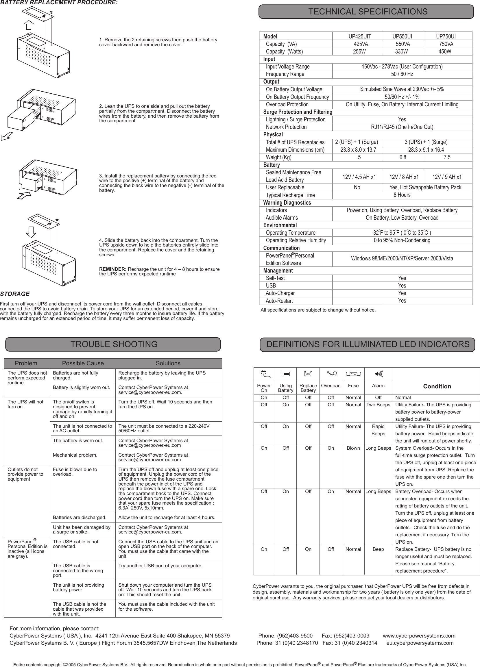 Page 2 of 2 - Cyberpower Cyberpower-Utility-Tower-Plus-Series-Ups-Up425Uit-Users-Manual- UP Plus_英_961017a  Cyberpower-utility-tower-plus-series-ups-up425uit-users-manual