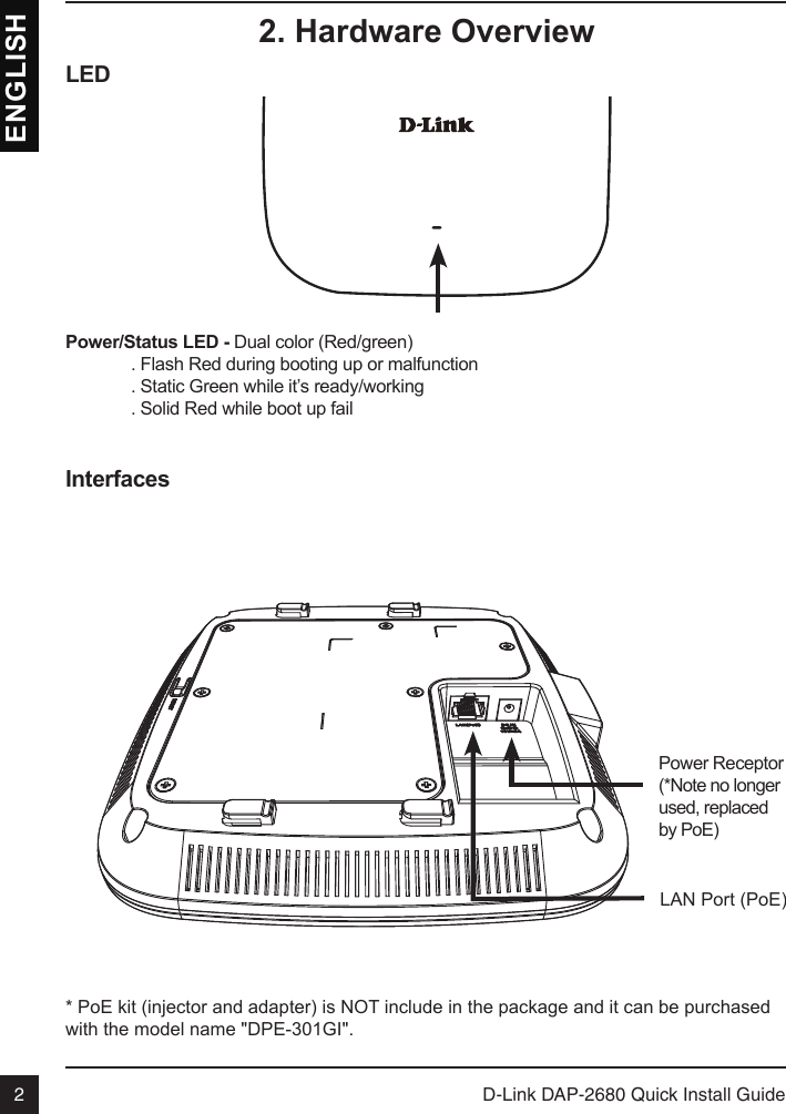 Page 3 of D Link AP2680A1 Wireless AC1750 Wave 2 Dual-Band PoE Access Point User Manual 