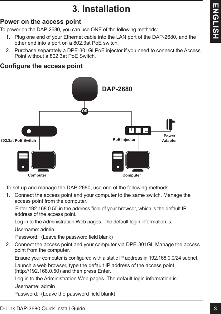 Page 4 of D Link AP2680A1 Wireless AC1750 Wave 2 Dual-Band PoE Access Point User Manual 