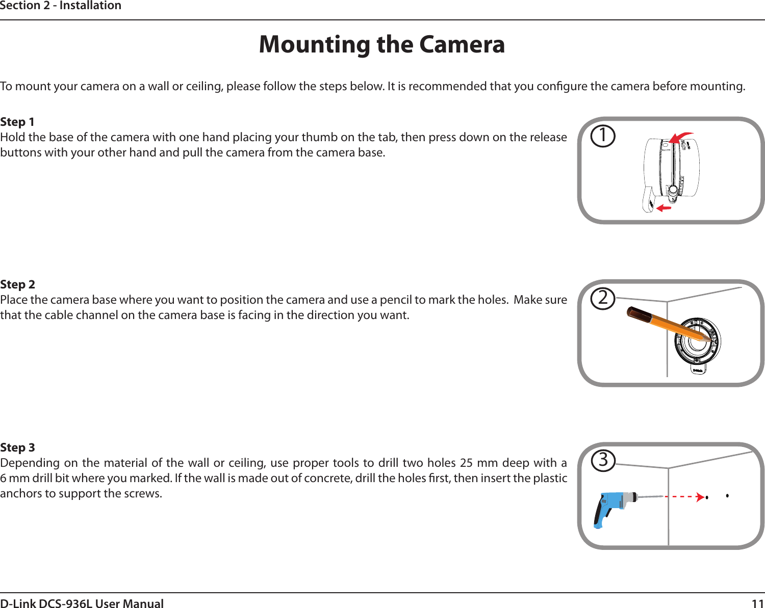 Page 11 of D Link CS8010LHA1 HD Wi-Fi Camera User Manual 