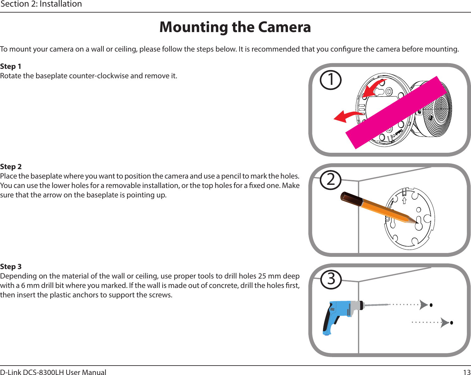 Page 13 of D Link CS8300LHA1 Full HD Wi-Fi Camera User Manual 