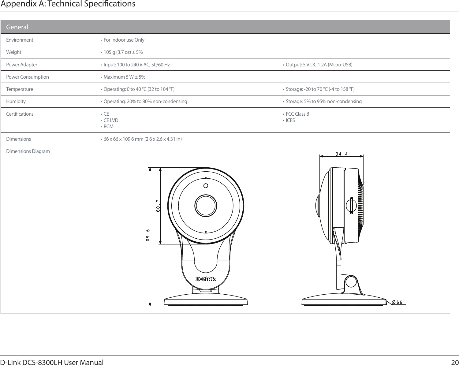 Page 20 of D Link CS8300LHA1 Full HD Wi-Fi Camera User Manual 