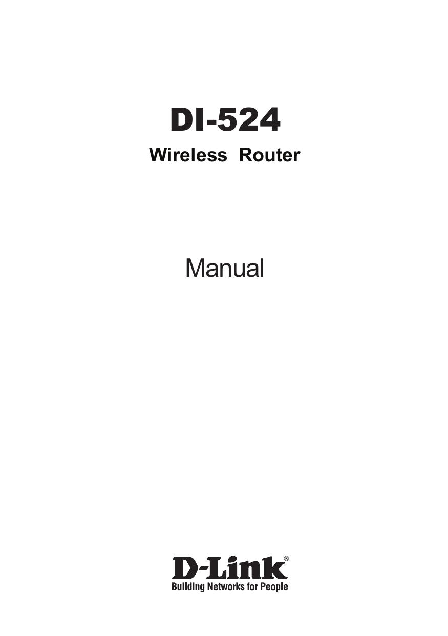 ManualWireless  RouterDI-524