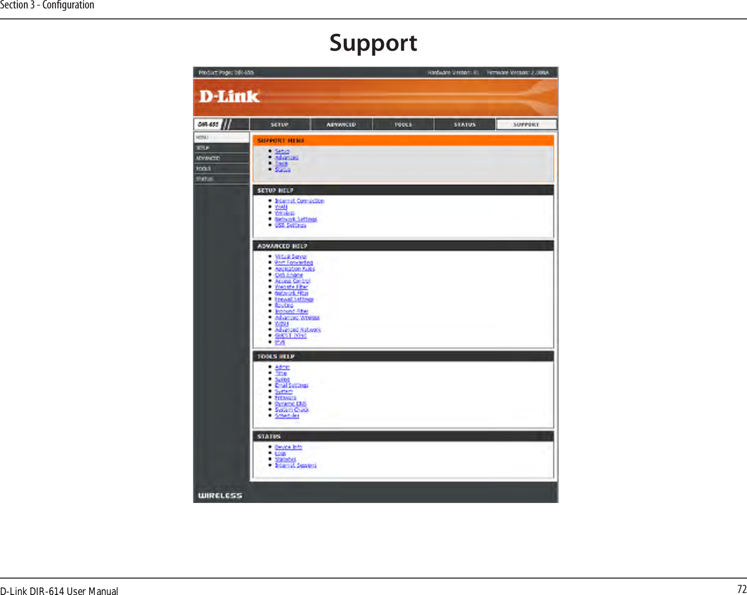 72Section 3 - CongurationSupportD-Link DIR-614 User Manual