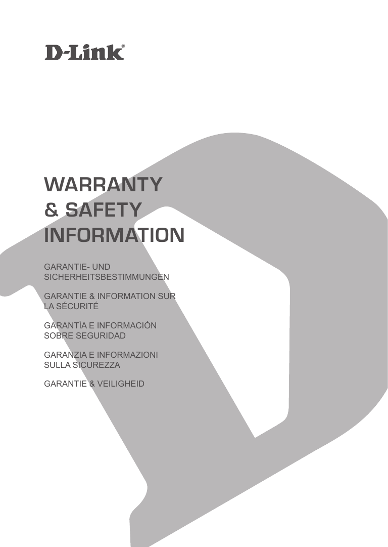 WARRANTY &amp; SAFETY INFORMATION
