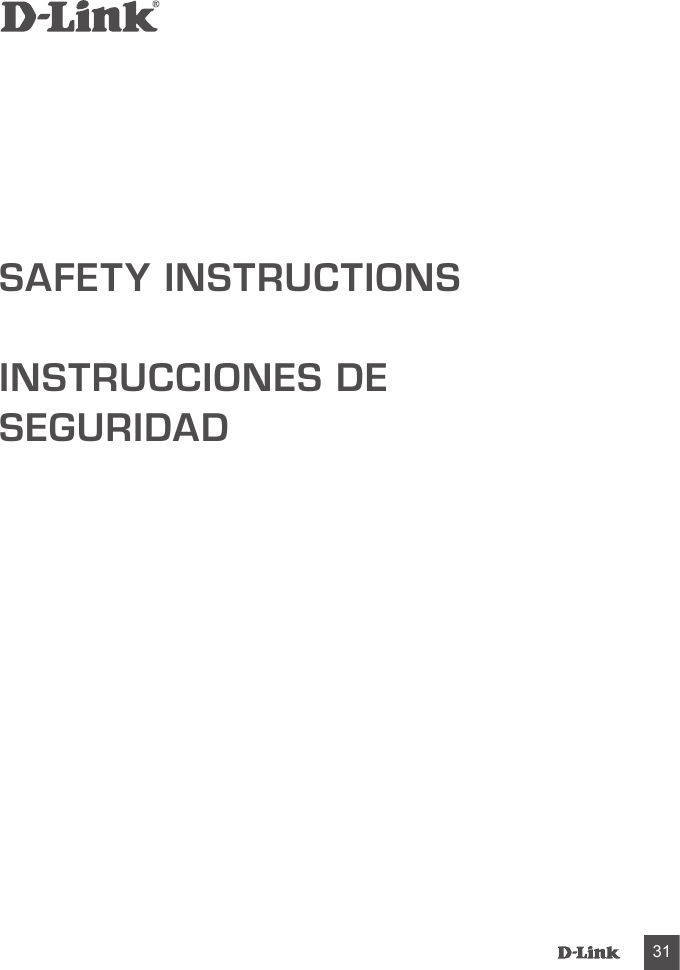 SAFETY INSTRUCTIONSINSTRUCCIONES DE SEGURIDAD