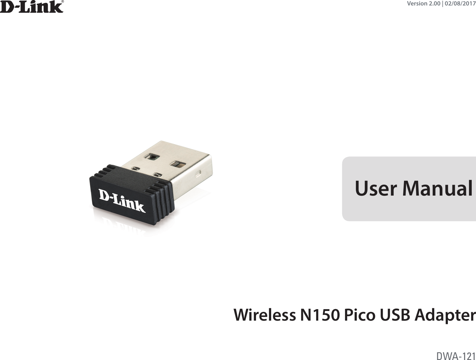 Version 2.00 | 02/08/2017DWA-121 User ManualWireless N150 Pico USB Adapter