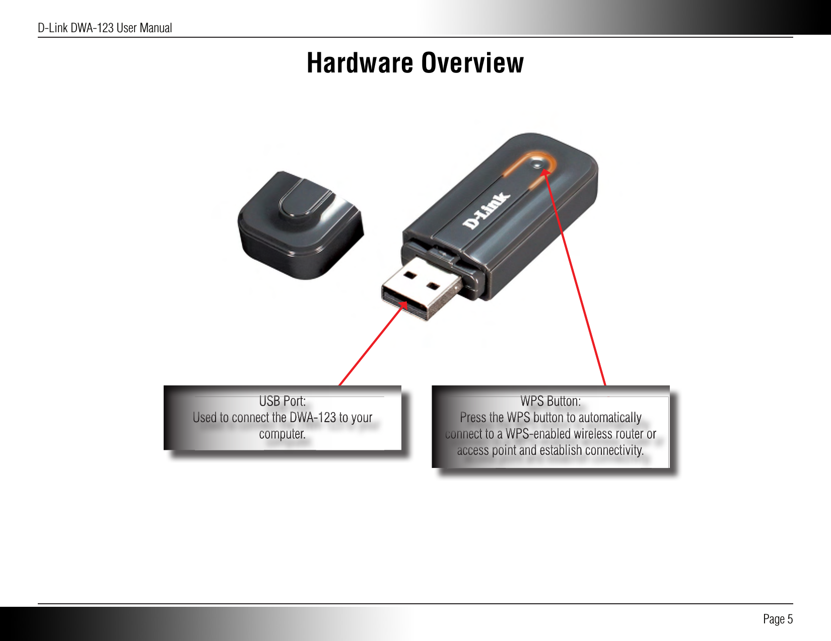 D-Link DWA-123 User Manual Page 5Hardware Overview