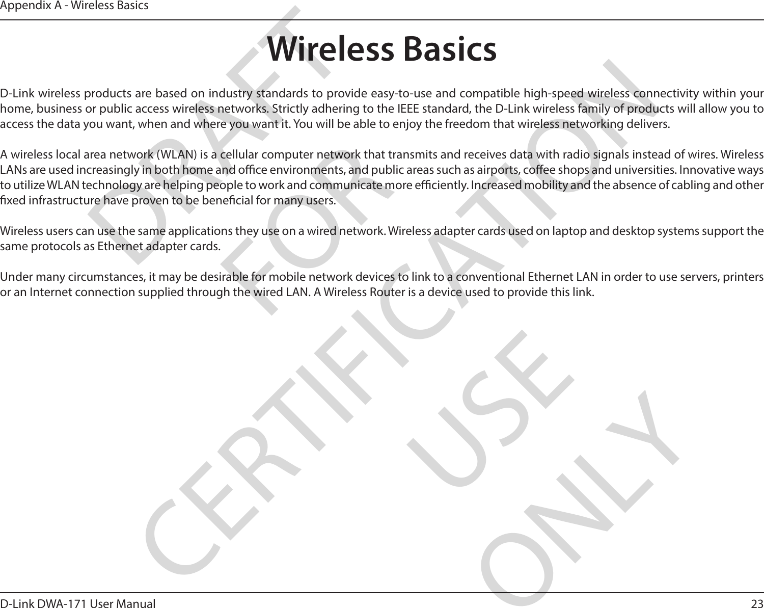 Page 23 of D Link WA171C1 AC600 MU-MIMO Wi-Fi USB Adapter User Manual 