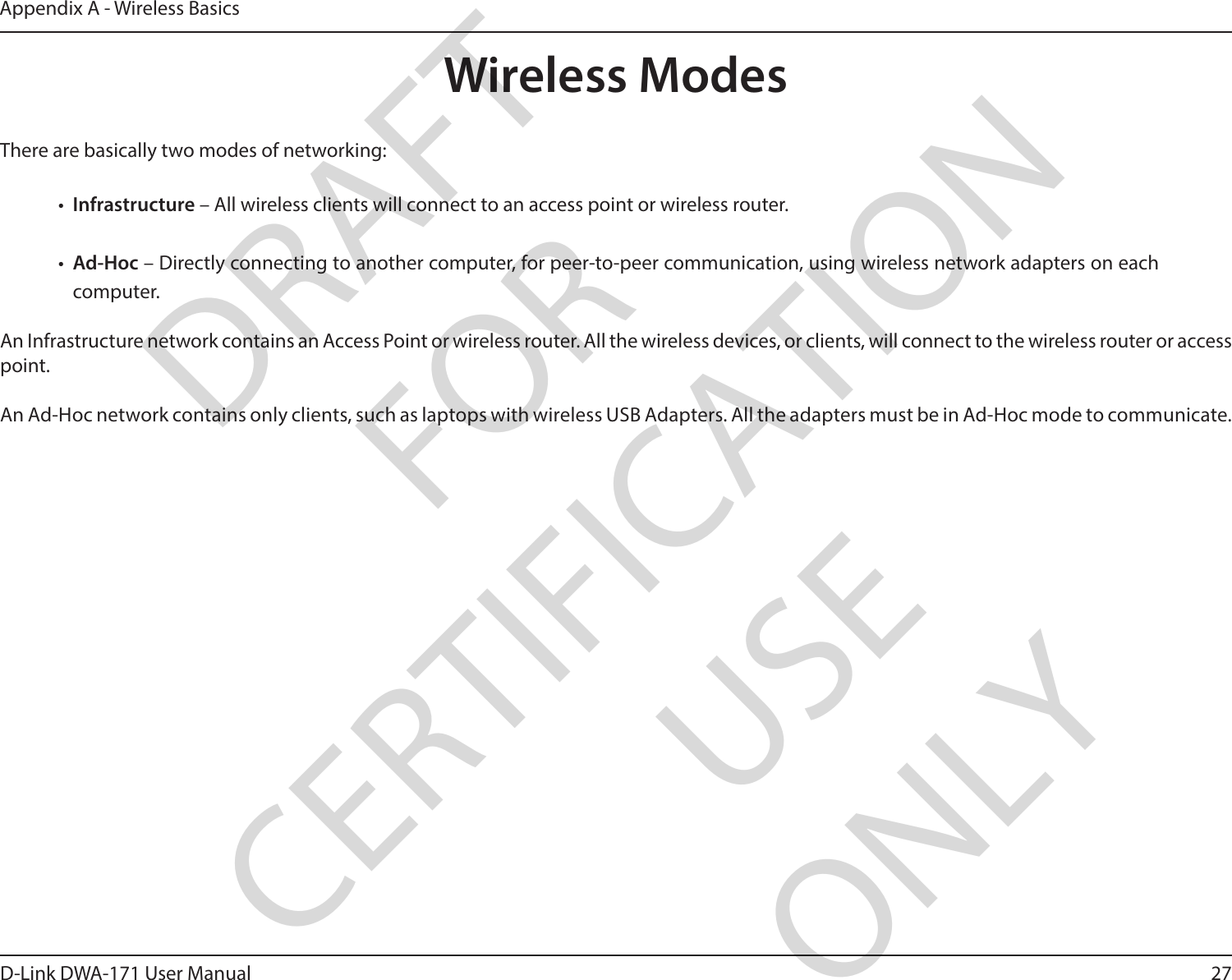 Page 27 of D Link WA171C1 AC600 MU-MIMO Wi-Fi USB Adapter User Manual 
