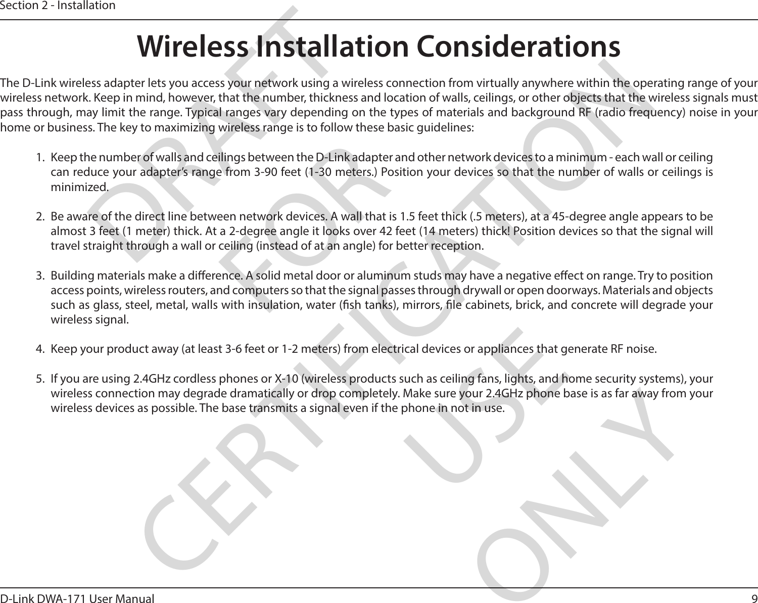 Page 9 of D Link WA171C1 AC600 MU-MIMO Wi-Fi USB Adapter User Manual 