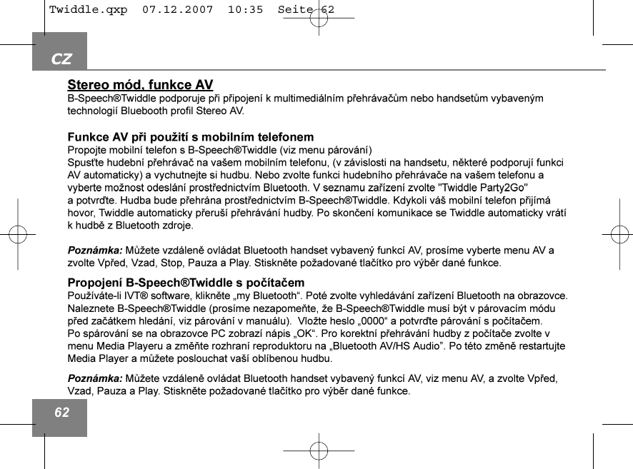 CZ62Twiddle.qxp  07.12.2007  10:35  Seite 62