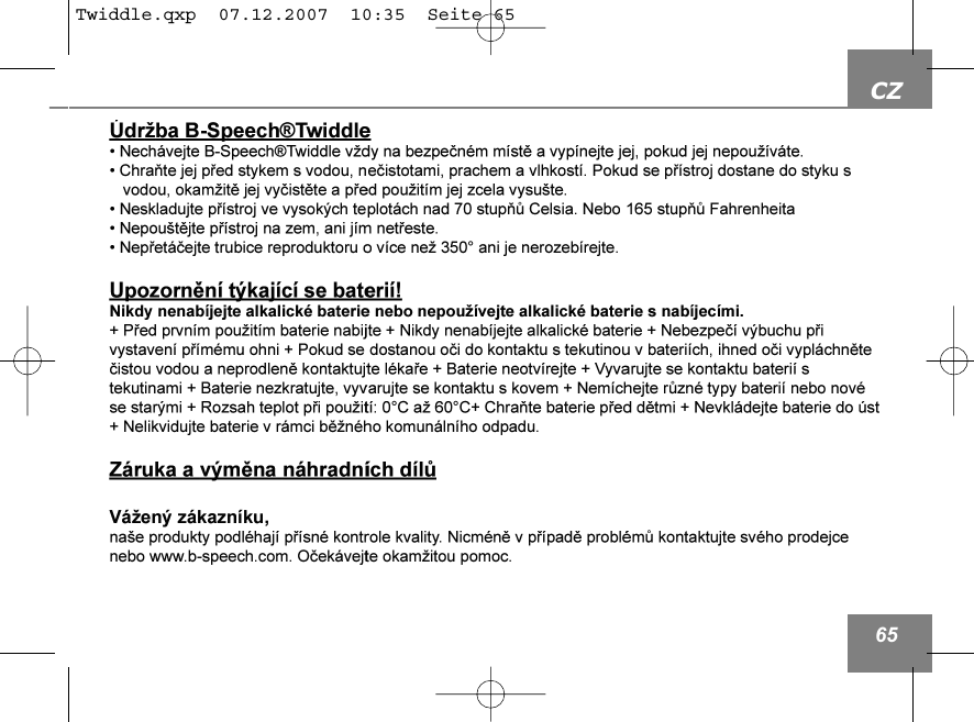 CZ65Twiddle.qxp  07.12.2007  10:35  Seite 65