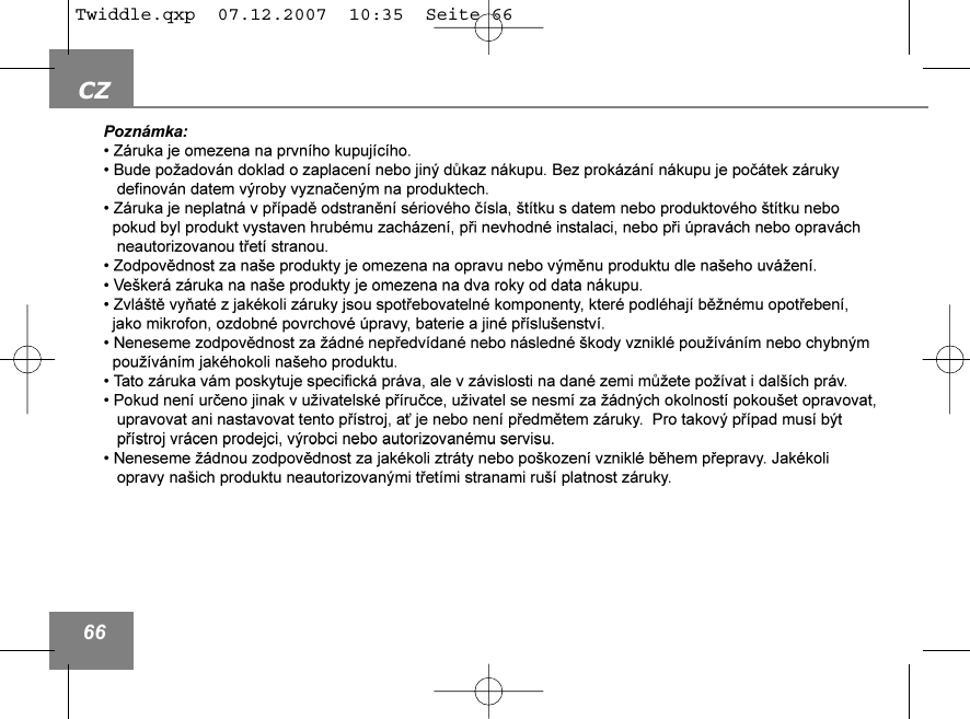 CZ66Twiddle.qxp  07.12.2007  10:35  Seite 66