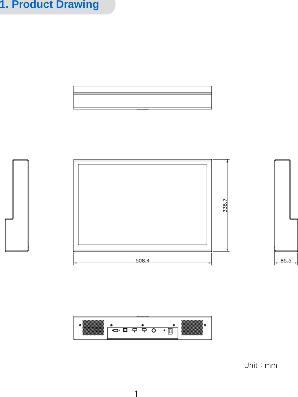 General Specification 1. Product DrawingUnit : mm1