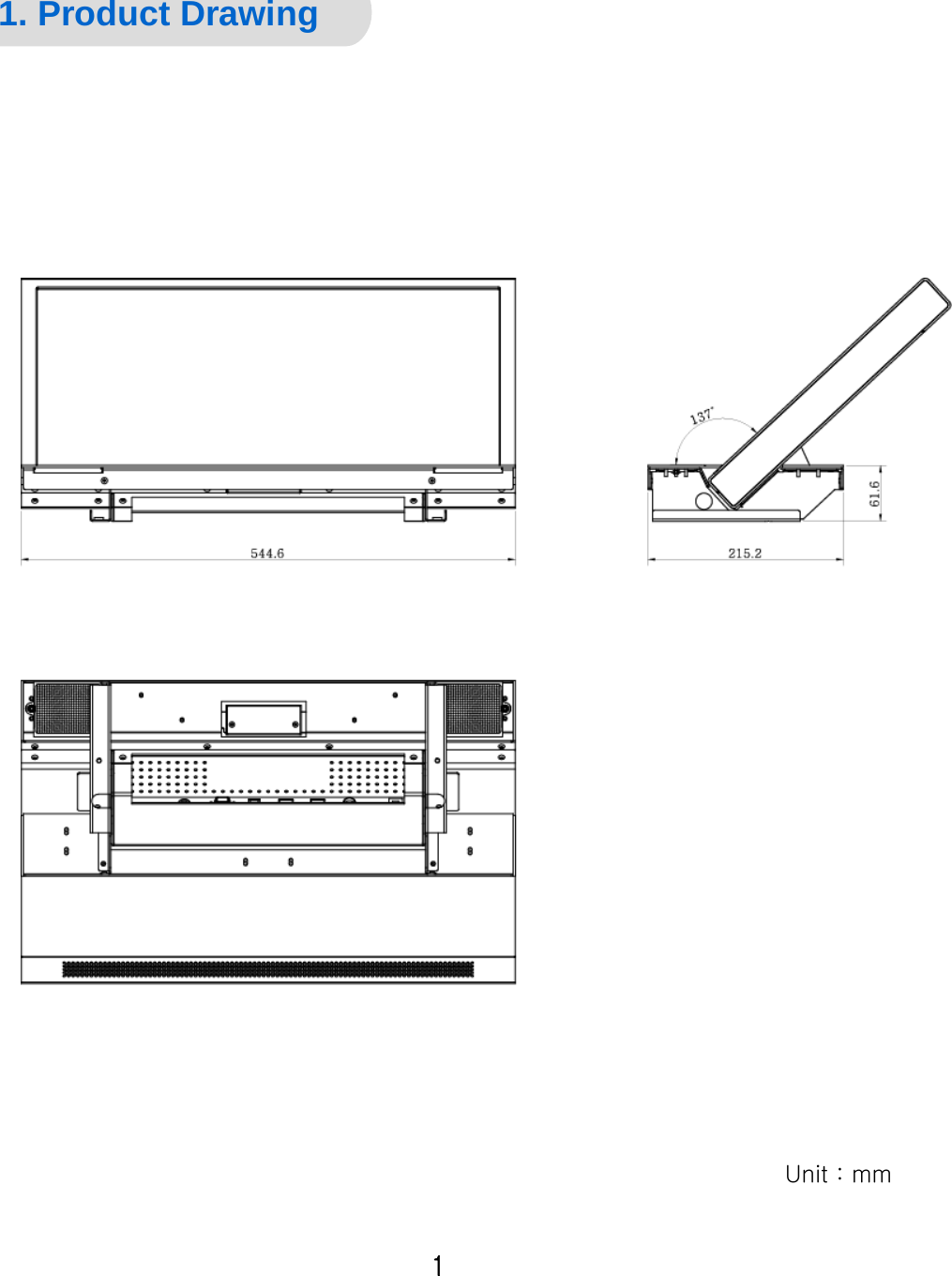 General Specification 1. Product DrawingUnit : mm1