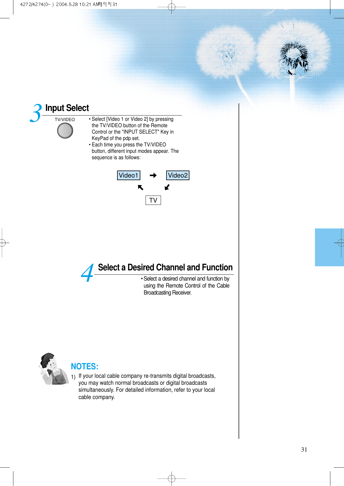 Page 11 of DAEWOO Electronics DPN4274NH 42 Inches Plasma Display Panel User Manual 3