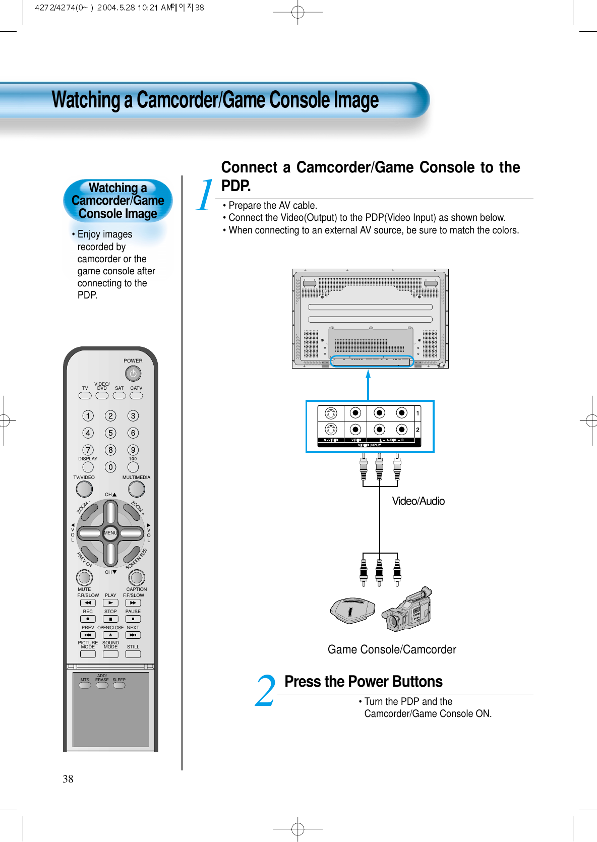 Page 18 of DAEWOO Electronics DPN4274NH 42 Inches Plasma Display Panel User Manual 3