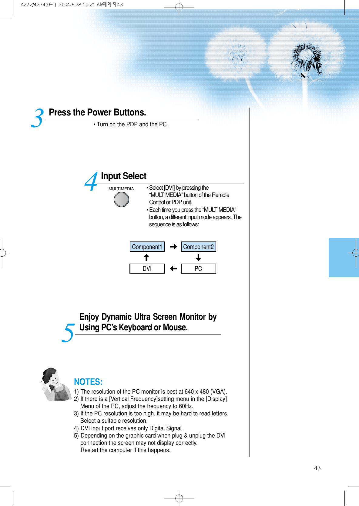 Page 23 of DAEWOO Electronics DPN4274NH 42 Inches Plasma Display Panel User Manual 3