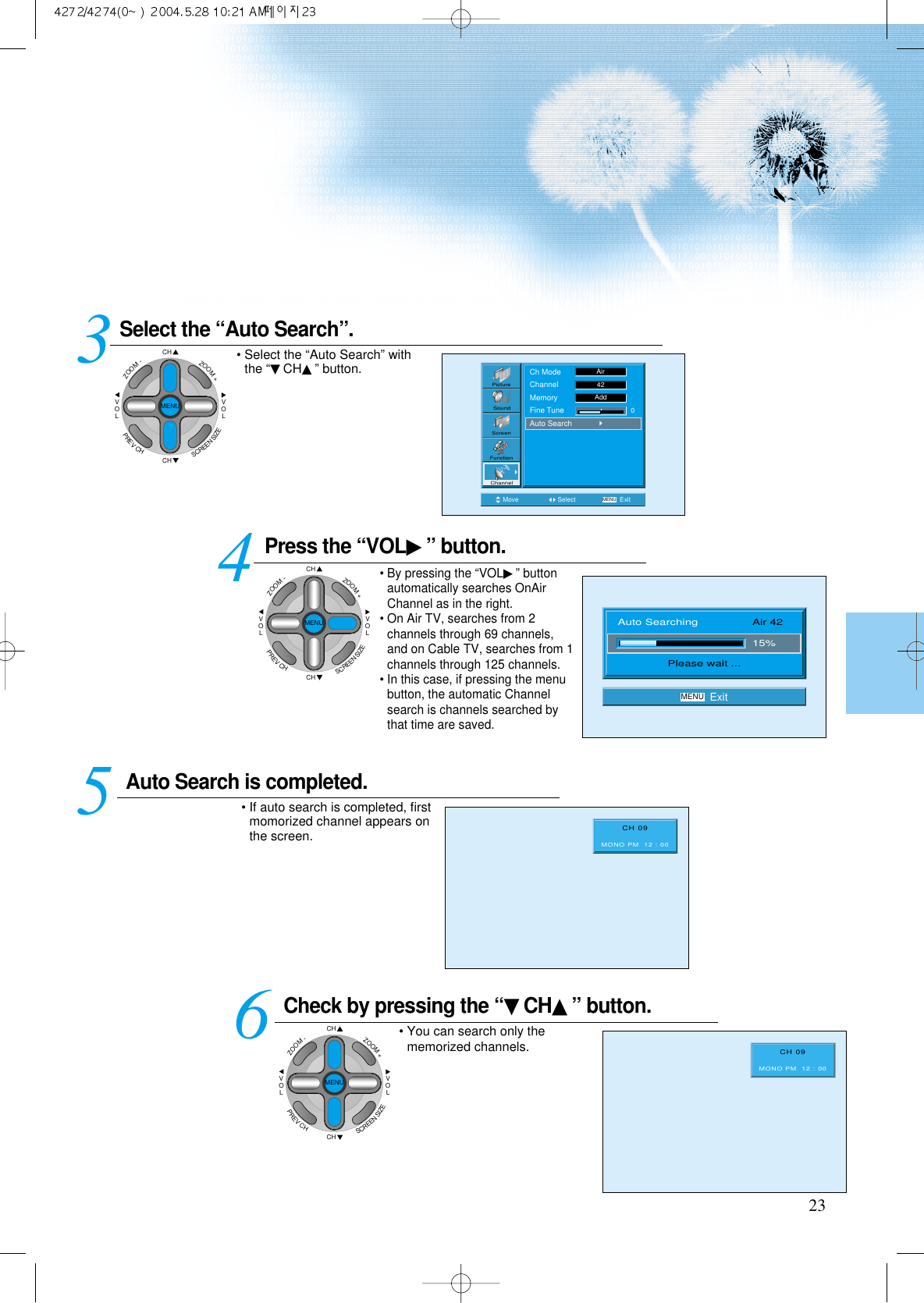 Page 3 of DAEWOO Electronics DPN4274NH 42 Inches Plasma Display Panel User Manual 3
