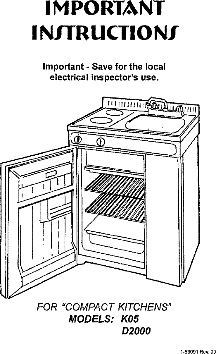 Page 1 of 4 - DANBY  Kitchen Refrigerator Compact Manual L0712252