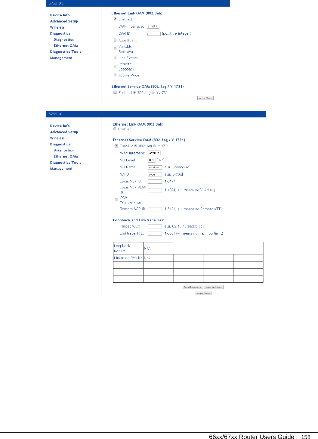   66xx/67xx Router Users Guide 158   