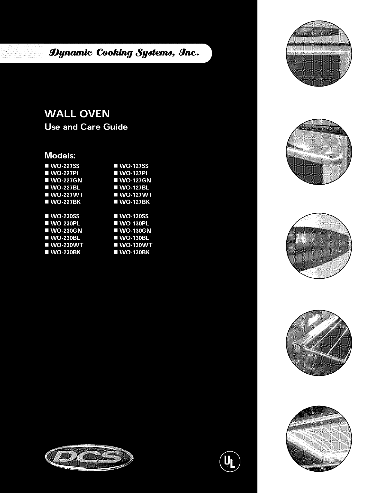 DCS (DYNAMIC COOKING SYSTEMS) Built In Oven, Electric Manual L0406373