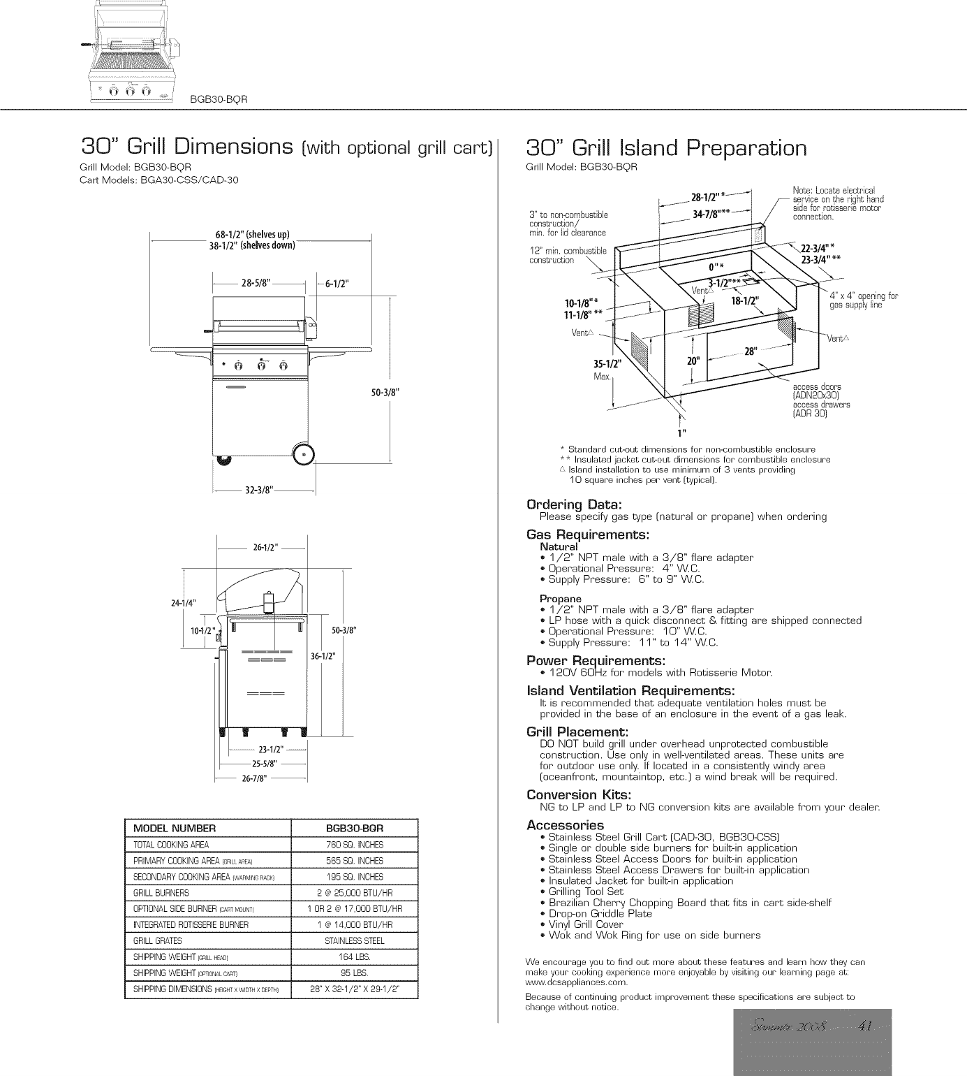 DCS (DYNAMIC COOKING SYSTEMS) Grill, Gas Manual L1002497