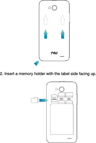     2. Insert a memory holder with the label side facing up.       