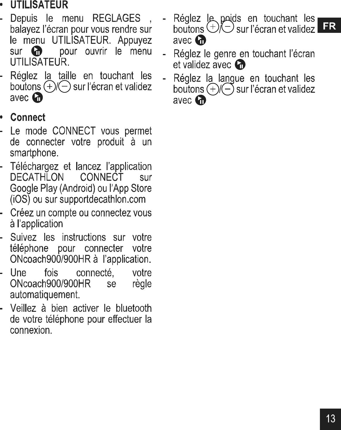 Page 13 of DECATHLON USA OC500HR18 ONCOACH 900 HR User Manual 