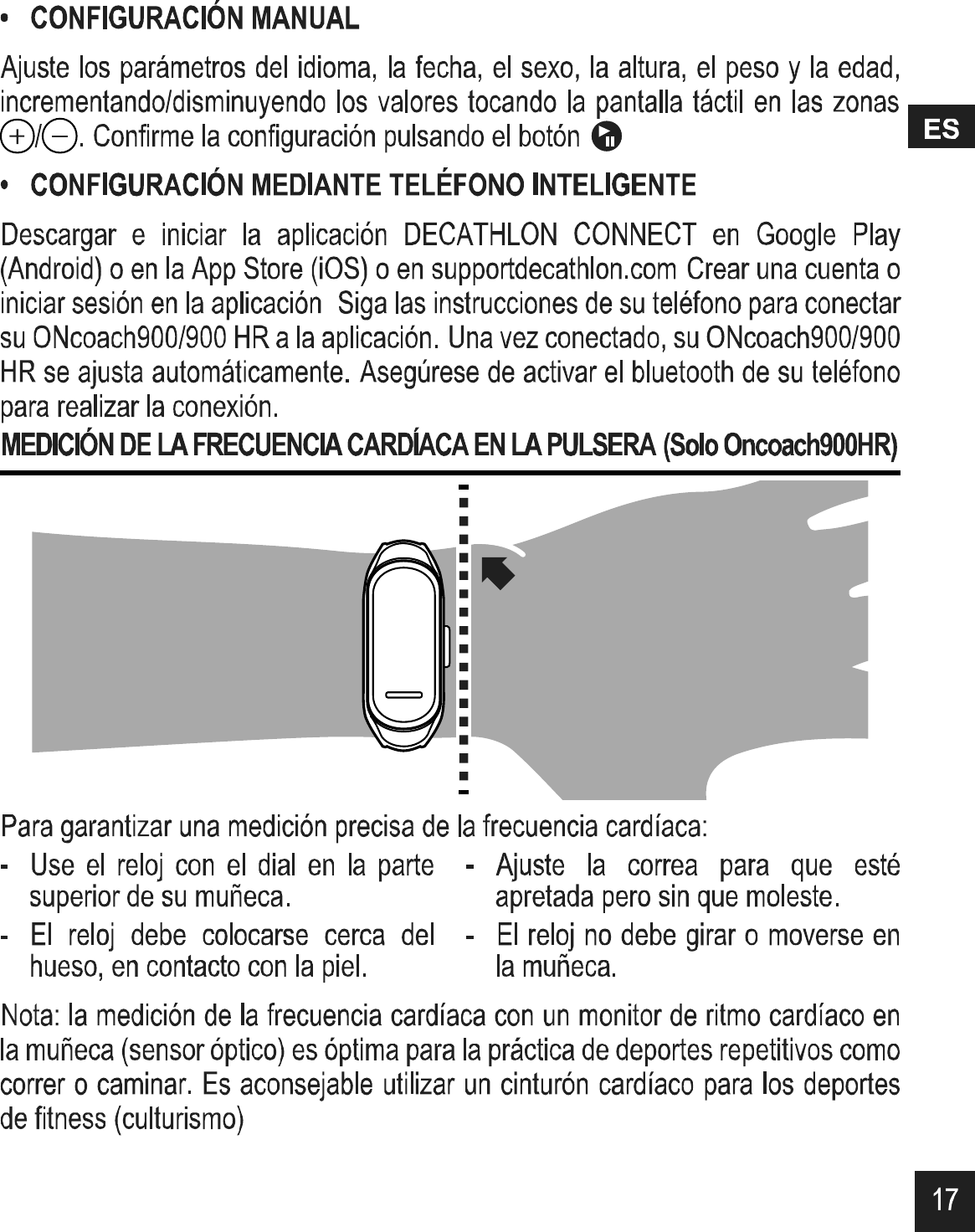 Page 17 of DECATHLON USA OC500HR18 ONCOACH 900 HR User Manual 