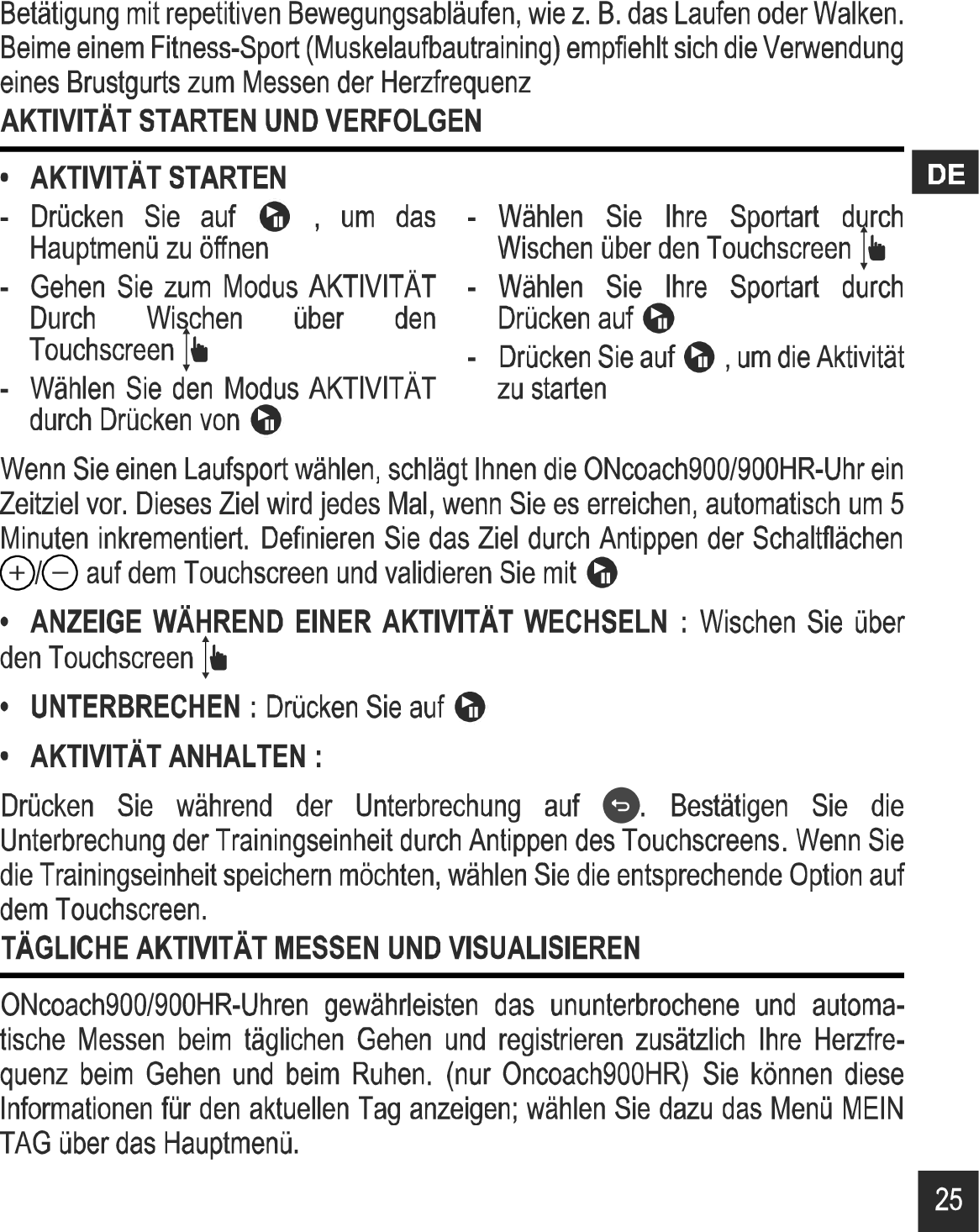 Page 26 of DECATHLON USA OC500HR18 ONCOACH 900 HR User Manual 