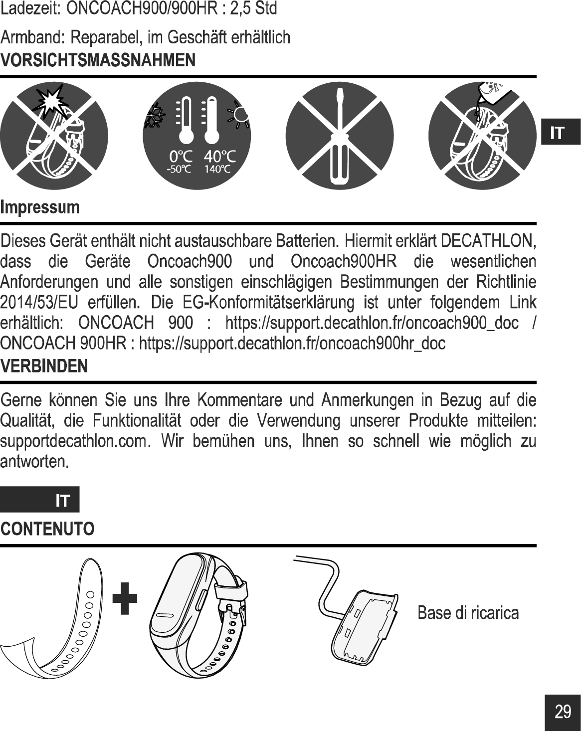 Page 30 of DECATHLON USA OC500HR18 ONCOACH 900 HR User Manual 