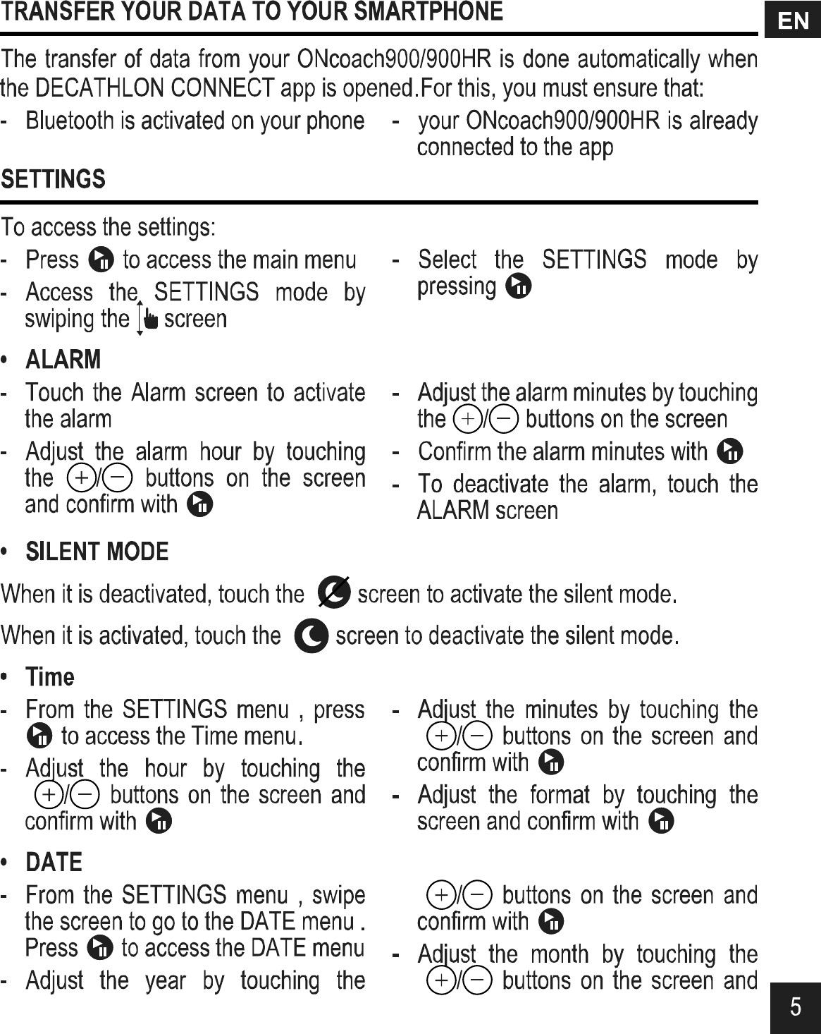 Page 5 of DECATHLON USA OC500HR18 ONCOACH 900 HR User Manual 