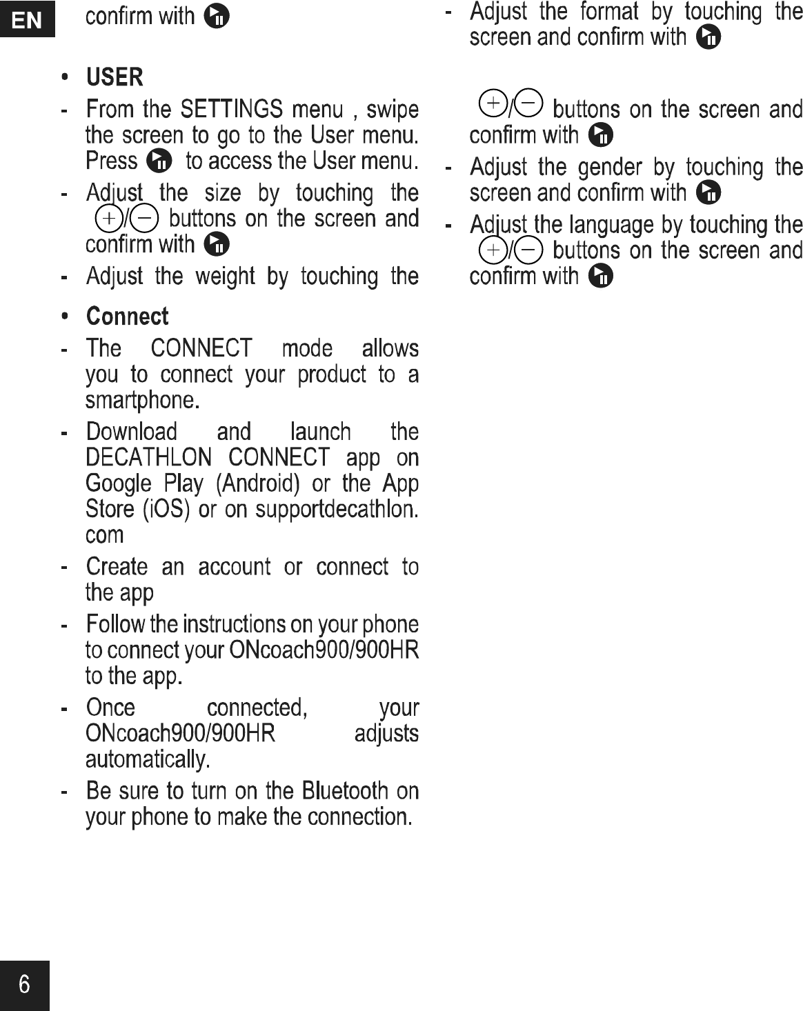 Page 6 of DECATHLON USA OC500HR18 ONCOACH 900 HR User Manual 