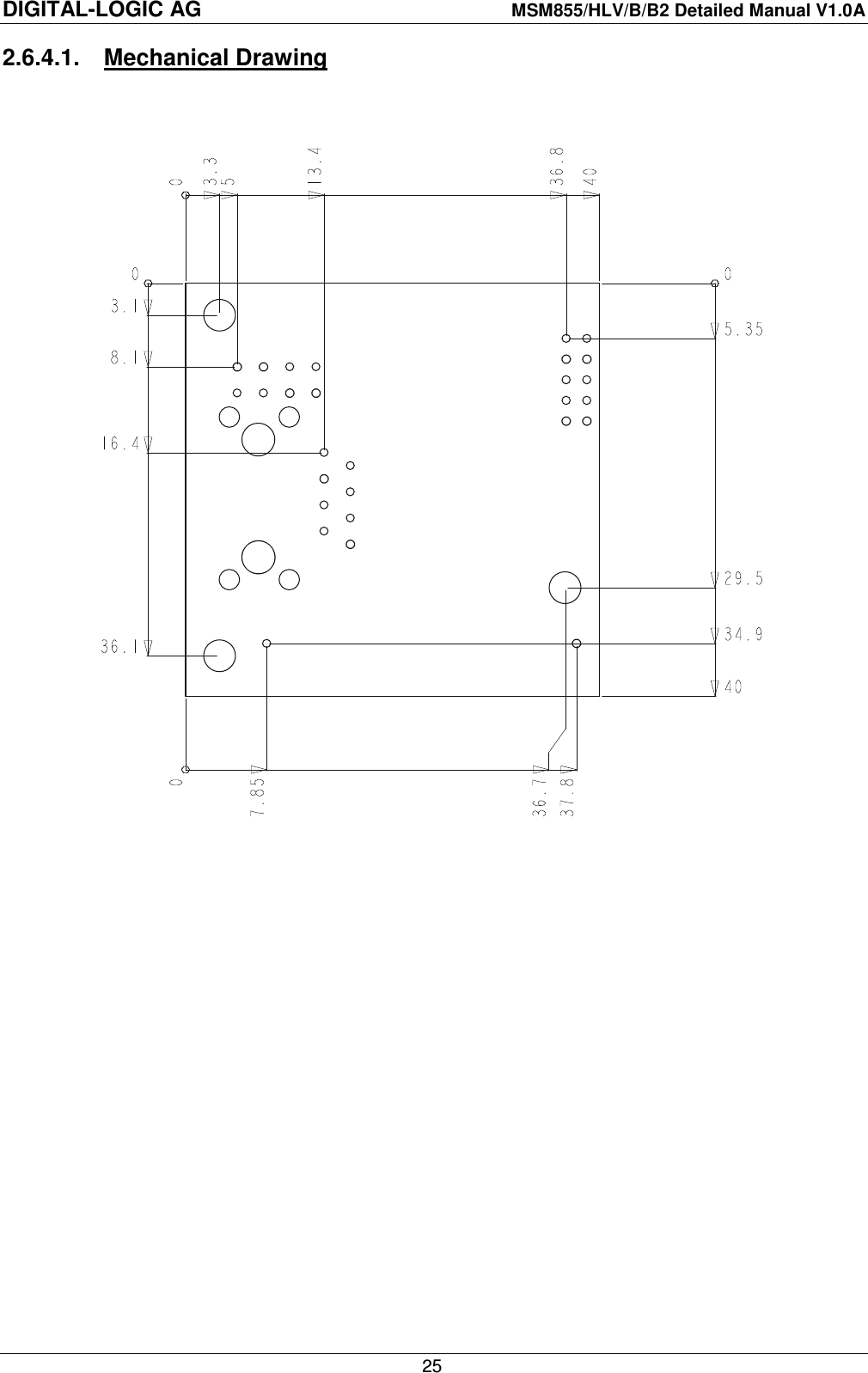 DIGITAL-LOGIC AG    MSM855/HLV/B/B2 Detailed Manual V1.0A    25 2.6.4.1.  Mechanical Drawing     