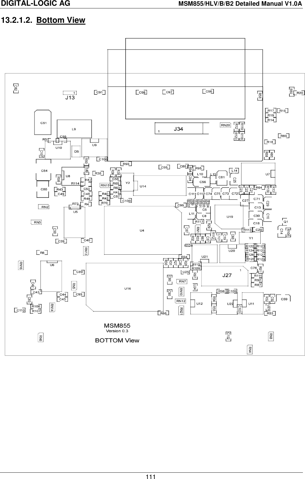 DIGITAL-LOGIC AG    MSM855/HLV/B/B2 Detailed Manual V1.0A    111 13.2.1.2.  Bottom View    