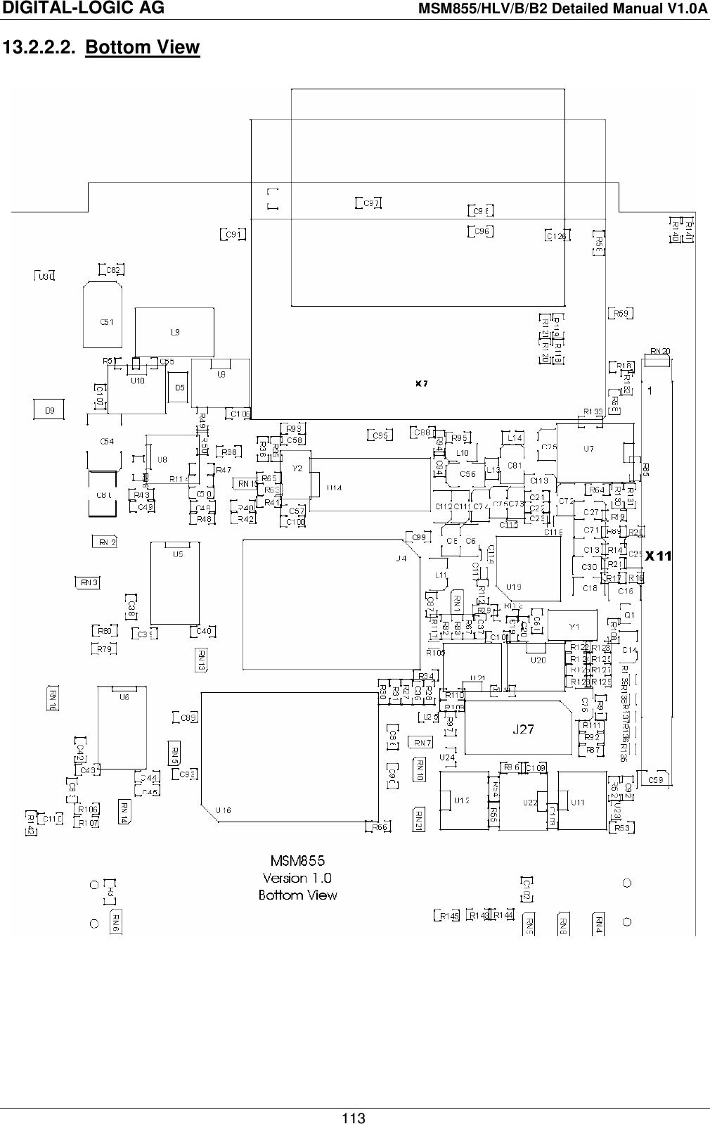 DIGITAL-LOGIC AG    MSM855/HLV/B/B2 Detailed Manual V1.0A    113 13.2.2.2.  Bottom View   